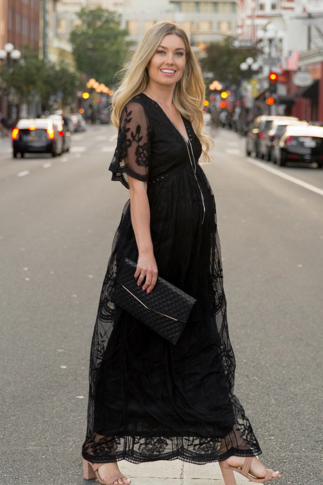 Pregnant Woman Lace Mopping Dress