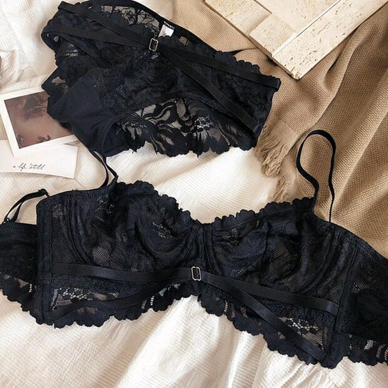 Women's Summer White Lace Underwear Set