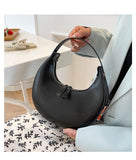Women Trendy Shoulder Bag Fashion Underarm Half Moon Bag Ladies