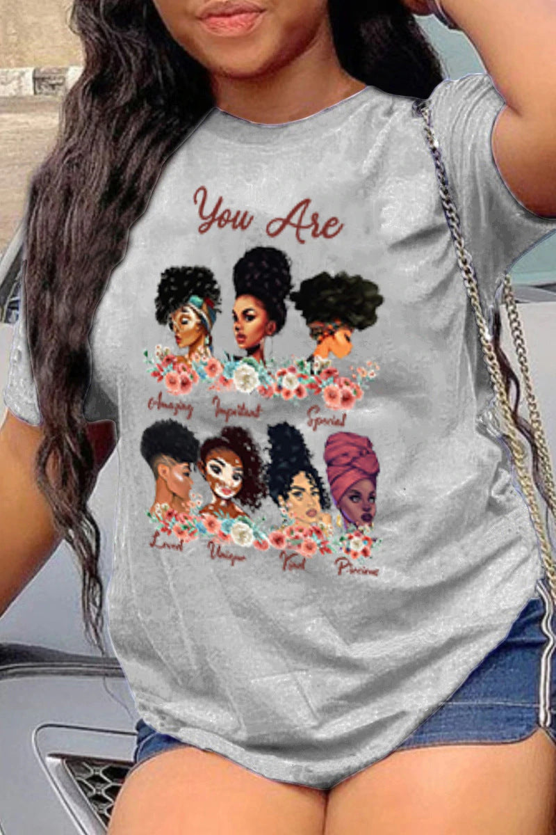 T-Shirt Hip Hop Collection Digital 3D Printed Women
