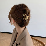 Korean Chic Minimalist Style Geometric Metal Clutch