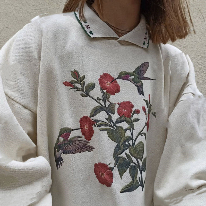 Women's Spring And Autumn Loose Sweater Thin Trendy Ins Long Sleeve Top