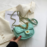Women's Mini PU Leather Saddle Shoulder Crossbody Bags