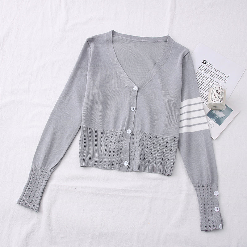 Single-Breasted Long-Sleeved Sweater Coat Women