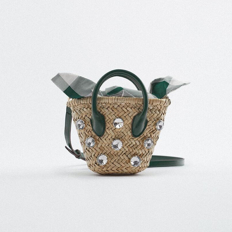 Summer Sweet Rattan Weaving Shoulder Crossbody Bag