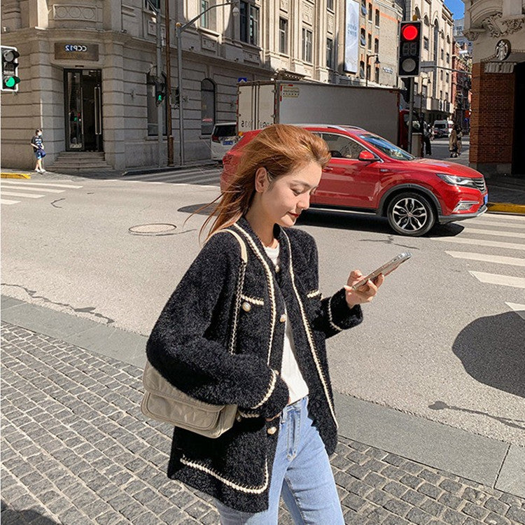 Spring New Mink Fleece Sweater Coat