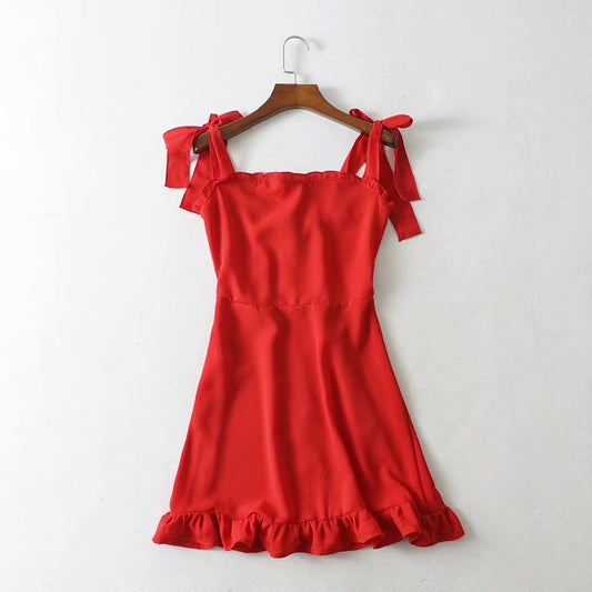 Summer Dress Women Vintage Strap