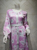 Print Floral Lace Long Dress