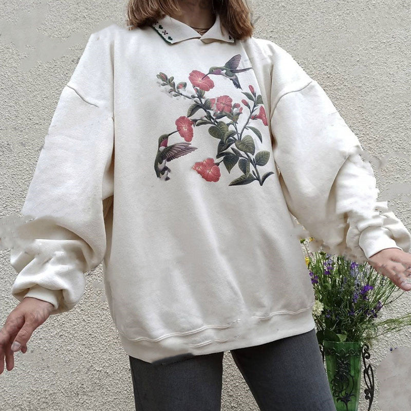 Women's Spring And Autumn Loose Sweater Thin Trendy Ins Long Sleeve Top
