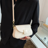 European Fashion Female Square Buckle Flap Crossbody Bags 2022