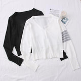 Single-Breasted Long-Sleeved Sweater Coat Women