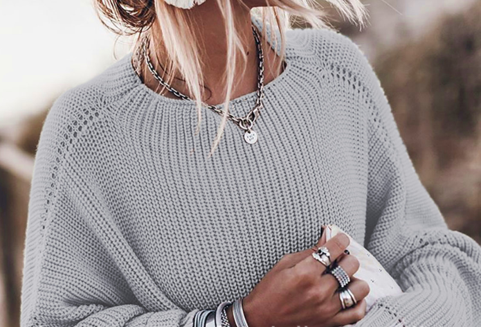 Loose plus size sweater coat