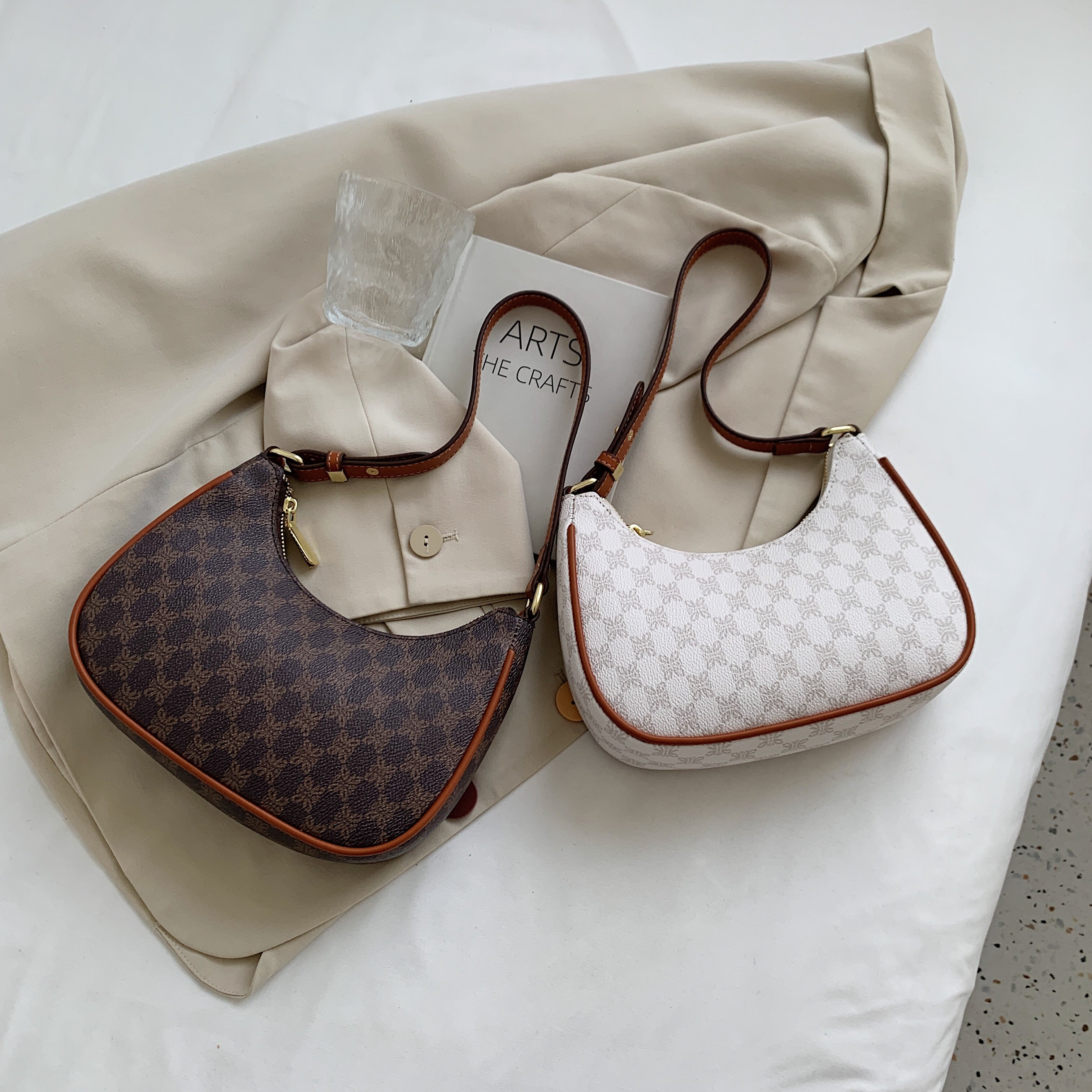 Half-Moon Retro PU Leather Small Underarm