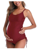 Pregnant mother split bikini