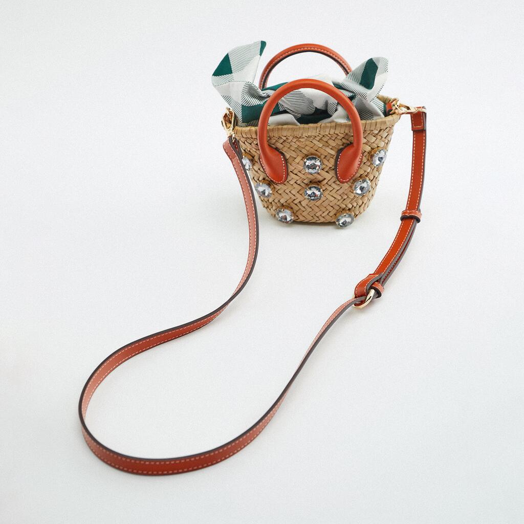 Summer Sweet Rattan Weaving Shoulder Crossbody Bag