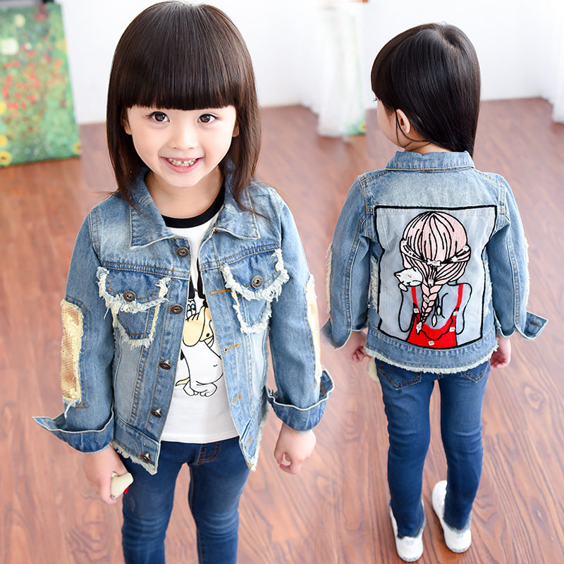 Coat Long-sleeved Korean Style Middle-aged Baby Cardigan