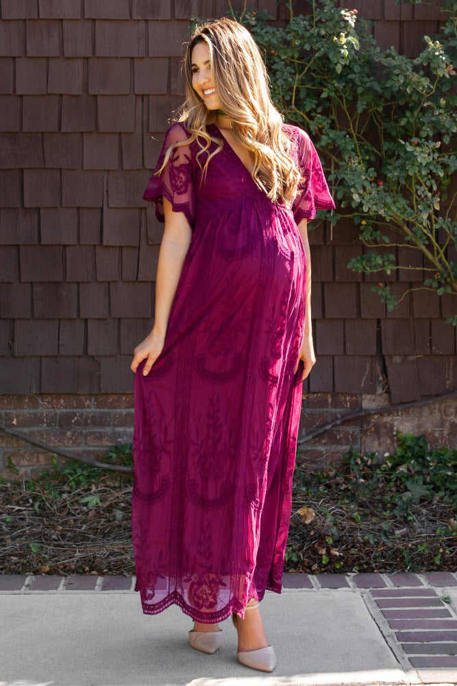 Pregnant Woman Lace Mopping Dress