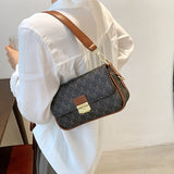 LEFTSIDE Retro Letter PU Leather Small Underarm