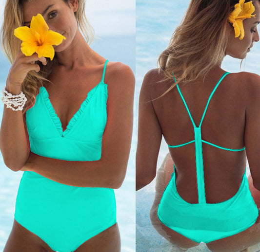 One-piece Ruffled Swimsuit Swimsuit