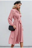 Ladies pink polka dot dress