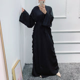 Solid Color Flowy Tie Long Dress