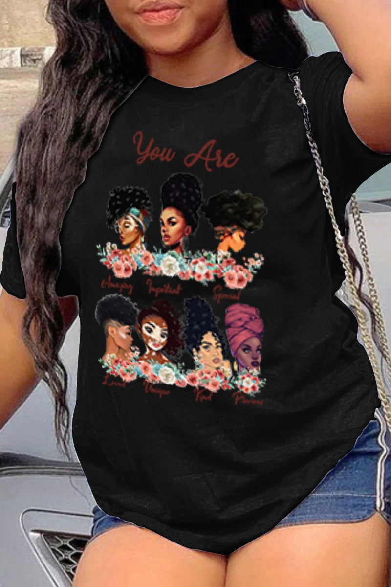 T-Shirt Hip Hop Collection Digital 3D Printed Women