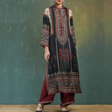 Printed Loose Middle East Print Slit Long Skirt