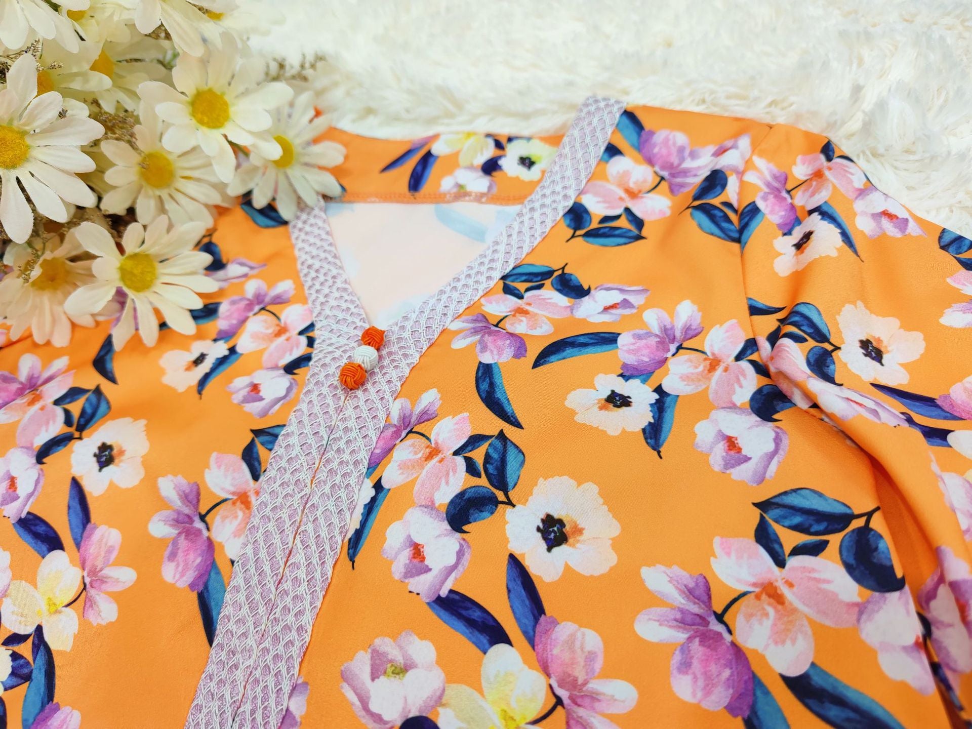 Ladies Print Princess Lace Ribbon Middle East Parent-Child Wear