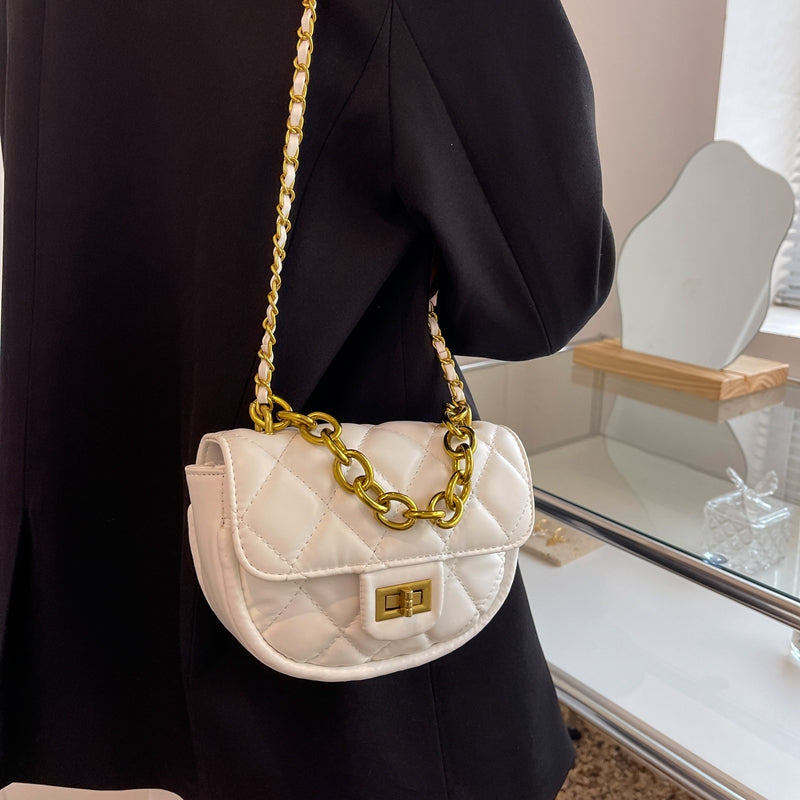 Women's Mini PU Leather Saddle Shoulder Crossbody Bags