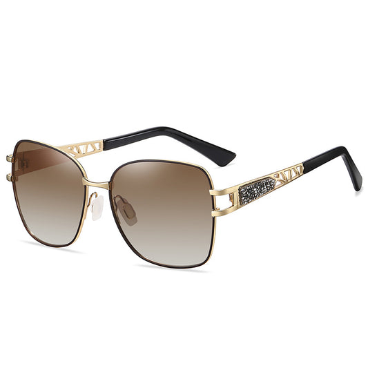 New Diamond Fashion Metal Polarized Sunglasses