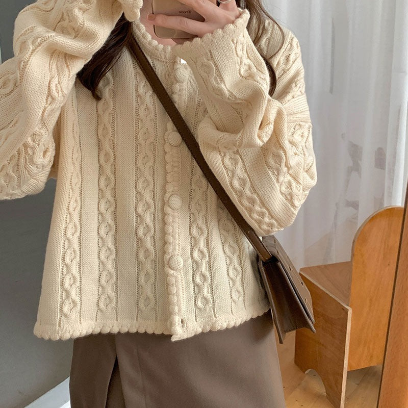 Milk Blue Sweater Women\'s Lazy Cardigan Coat Gentle Wind
