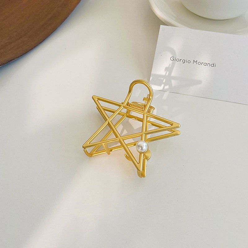 Korean Chic Minimalist Style Geometric Metal Clutch