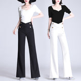 Summer New Suit Thin High Waist Straight Drooping Casual Pants