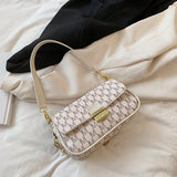 LEFTSIDE Retro Letter PU Leather Small Underarm