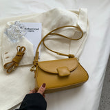 European Fashion Female Square Buckle Flap Crossbody Bags 2022