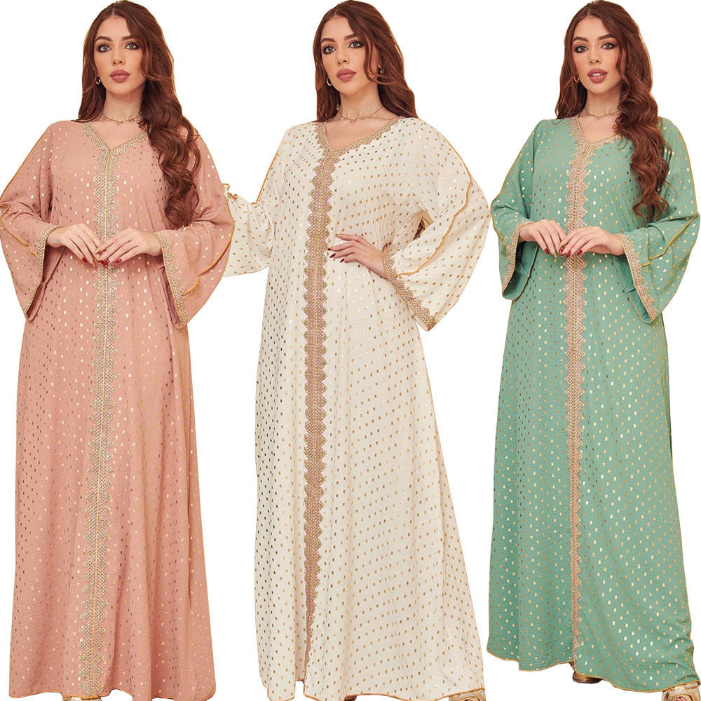 Women's Bronze Muslim Dubai Robe