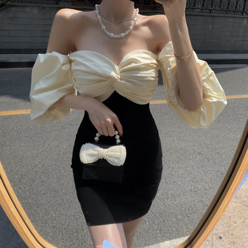 Off-shoulder Tube Top Dress Socialite Elegant High-grade Hip Skirt Women's Summer 2022 New Skirt