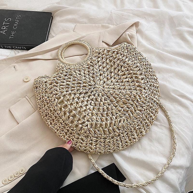 2022 Summer Women FashionBig Straw Beach Shoulder Bag