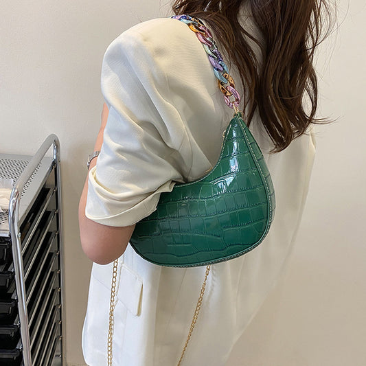 2022 Fashion Colorful Chain Crossbody Bags Casual Travel Women Shoulder Bag