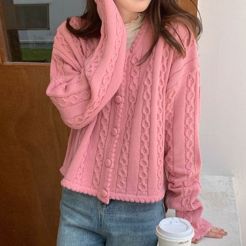Milk Blue Sweater Women\'s Lazy Cardigan Coat Gentle Wind