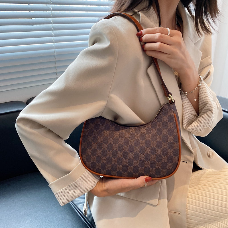 Half-Moon Retro PU Leather Small Underarm