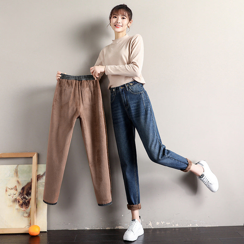 Spring And Summer Elastic Waist Is Thin And Loose Wide-legged