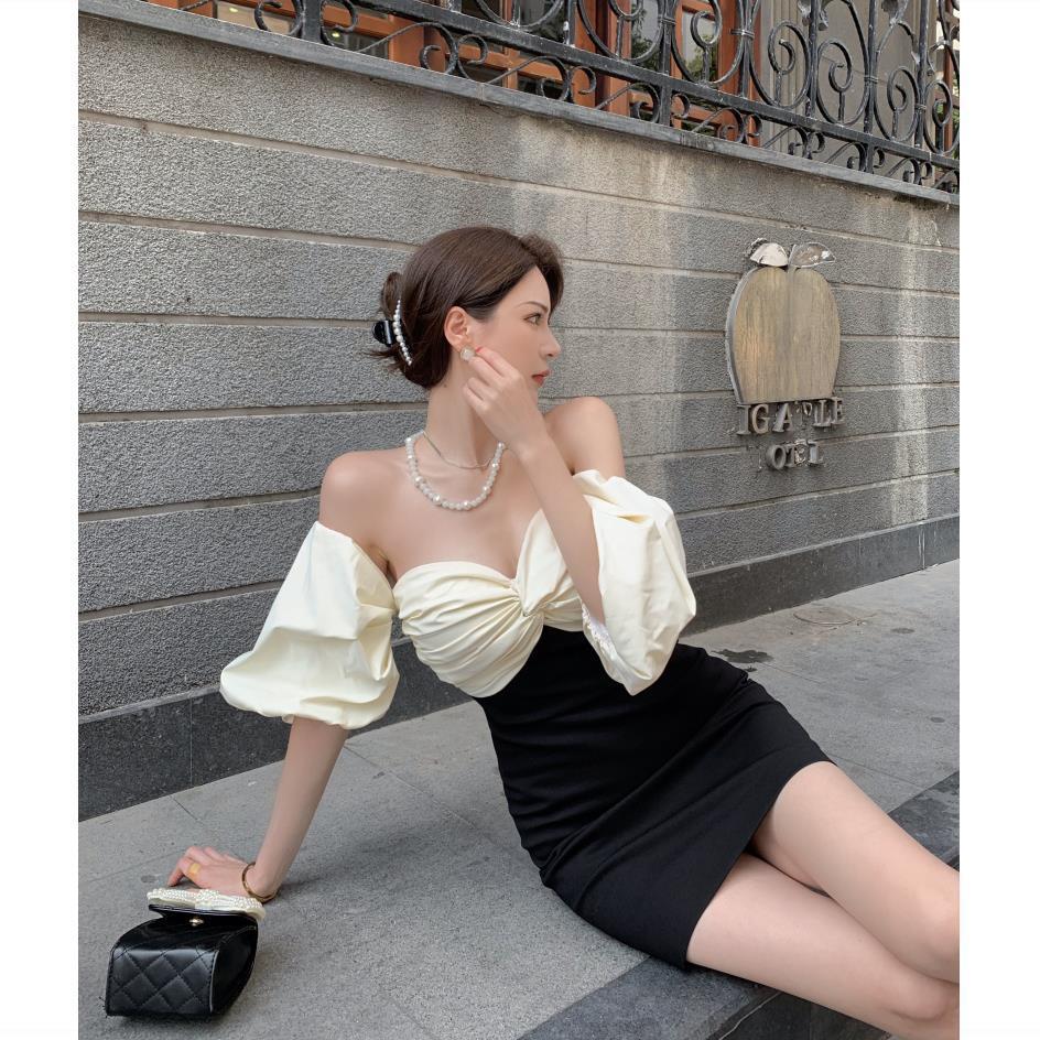 Off-shoulder Tube Top Dress Socialite Elegant High-grade Hip Skirt Women's Summer 2022 New Skirt