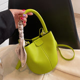 2 Piece Women's Small PU Leather Bucket Shoulder Crossbody Bags