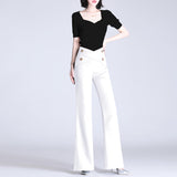 Summer New Suit Thin High Waist Straight Drooping Casual Pants