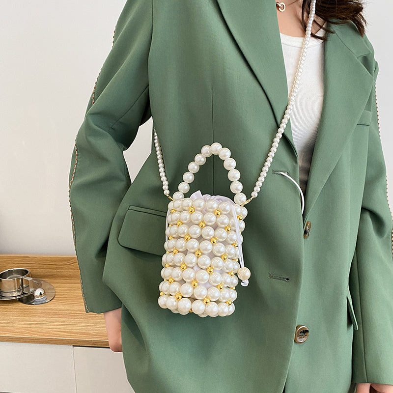 Mini Beads Bag Handmade Vintage Handbags Evening Party Shoulder Bag