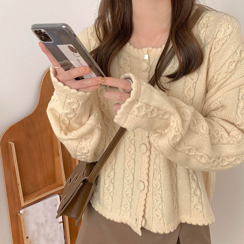 Milk Blue Sweater Women\'s Lazy Cardigan Coat Gentle Wind