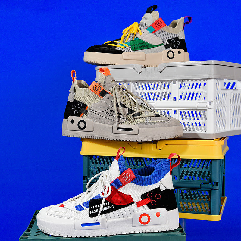 2022 Flying Woven Men's Zhongbang Casual Sneakers