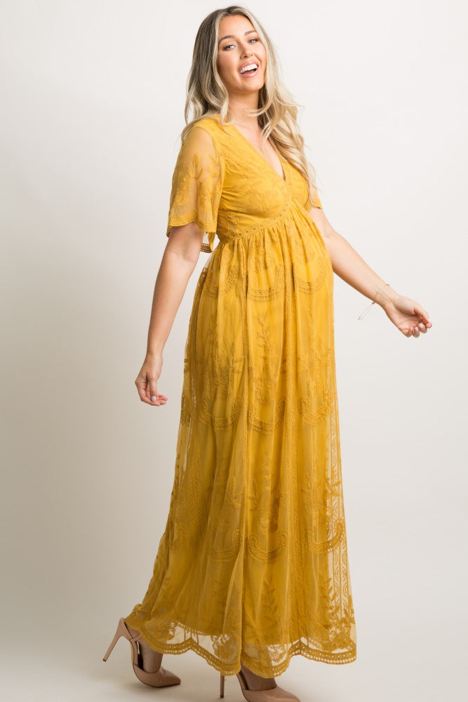 Pregnant Woman Lace Mopping Dress
