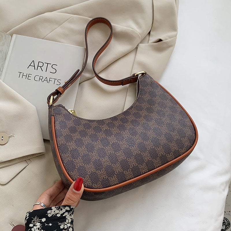 Half-Moon Retro PU Leather Small Underarm